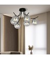 Boston 6 Sort/Grafit loftslampe - Ø14 cm, E14, 230V, uden lyskilde