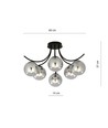 Boston 6 Sort/Grafit loftslampe - Ø14 cm, E14, 230V, uden lyskilde