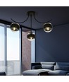 Boston 3 Sort/Stribe loftslampe - Ø14 cm, E14, 230V, uden lyskilde