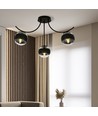 Boston 3 Sort/Stribe loftslampe - Ø14 cm, E14, 230V, uden lyskilde