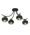 Boston 4 Sort/Stribe loftslampe - Ø14 cm, E14, 230V, uden lyskilde