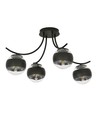 Boston 4 Sort/Stribe loftslampe - Ø14 cm, E14, 230V, uden lyskilde