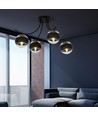 Boston 4 Sort/Stribe loftslampe - Ø14 cm, E14, 230V, uden lyskilde