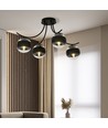 Boston 4 Sort/Stribe loftslampe - Ø14 cm, E14, 230V, uden lyskilde