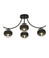 Boston 4 Sort/Stribe loftslampe - Ø14 cm, E14, 230V, uden lyskilde
