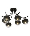 Boston 6 Sort/Stribe loftslampe - Ø14 cm, E14, 230V, uden lyskilde