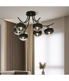 Boston 6 Sort/Stribe loftslampe - Ø14 cm, E14, 230V, uden lyskilde