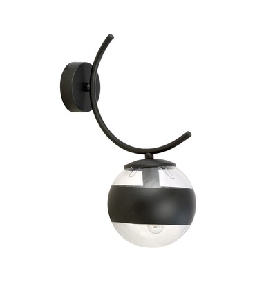 Boston K1 Sort/Stribe væglampe - Ø14 cm, E14, 230V, uden lyskilde