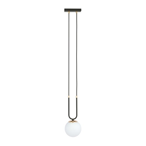Glam 1 Sort/Opal pendellampe - Ø15 cm, E14, 230V, uden lyskilde