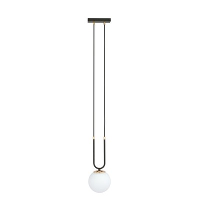 Glam 1 Sort/Opal pendellampe - Ø15 cm, E14, 230V, uden lyskilde