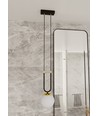 Glam 1 Sort/Opal pendellampe - Ø15 cm, E14, 230V, uden lyskilde