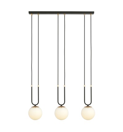 Glam 3 Sort/Opal pendellampe - Ø15 cm, E14, 230V, uden lyskilde