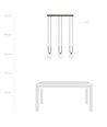 Glam 3 Sort/Opal pendellampe - Ø15 cm, E14, 230V, uden lyskilde