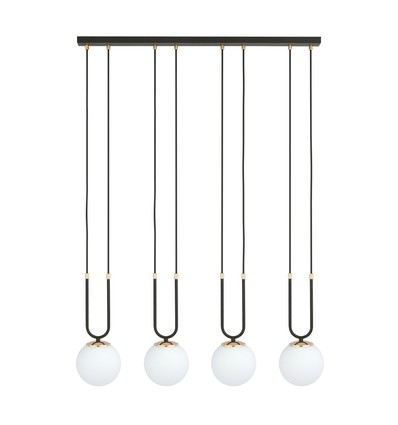 Glam 4 Sort/Opal pendellampe - Ø15 cm, E14, 230V, uden lyskilde