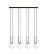 Glam 4 Sort/Opal pendellampe - Ø15 cm, E14, 230V, uden lyskilde
