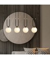 Glam 4 Sort/Opal pendellampe - Ø15 cm, E14, 230V, uden lyskilde