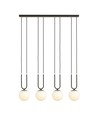 Glam 4 Sort/Opal pendellampe - Ø15 cm, E14, 230V, uden lyskilde