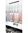 Glam 4 Sort/Opal pendellampe - Ø15 cm, E14, 230V, uden lyskilde