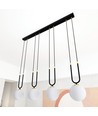 Glam 4 Sort/Opal pendellampe - Ø15 cm, E14, 230V, uden lyskilde