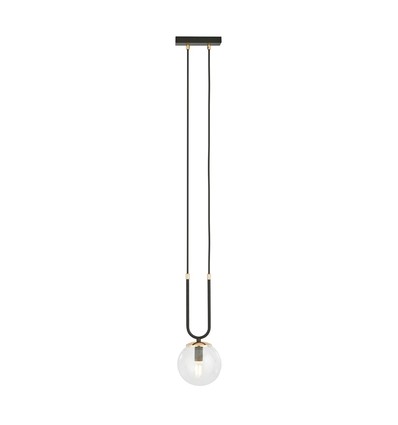 Glam 1 Sort/Transparent pendellampe - Ø14 cm, E14, 230V, uden lyskilde