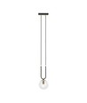 Glam 1 Sort/Transparent pendellampe - Ø14 cm, E14, 230V, uden lyskilde