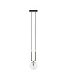 Glam 1 Sort/Transparent pendellampe - Ø14 cm, E14, 230V, uden lyskilde