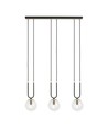 Glam 3 Sort/Transparent pendellampe - Ø14 cm, E14, 230V, uden lyskilde