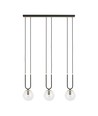 Glam 3 Sort/Transparent pendellampe - Ø14 cm, E14, 230V, uden lyskilde