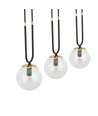 Glam 3 Sort/Transparent pendellampe - Ø14 cm, E14, 230V, uden lyskilde