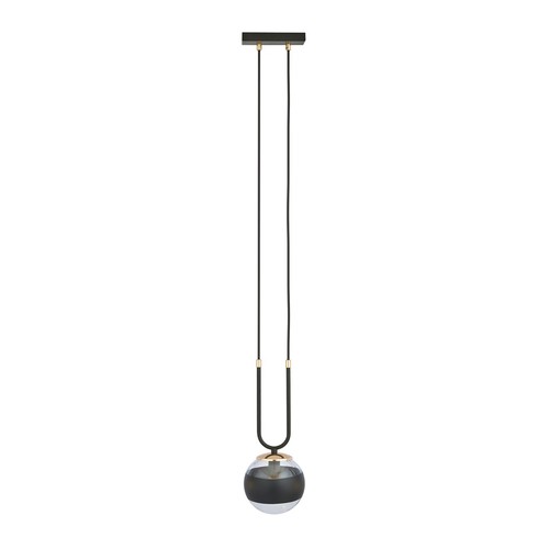 Glam 1 Sort/Stribe pendellampe - Ø14 cm, E14, 230V, uden lyskilde