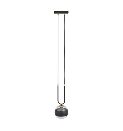 Glam 1 Sort/Stribe pendellampe - Ø14 cm, E14, 230V, uden lyskilde