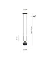 Glam 1 Sort/Stribe pendellampe - Ø14 cm, E14, 230V, uden lyskilde