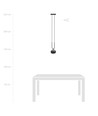 Glam 1 Sort/Stribe pendellampe - Ø14 cm, E14, 230V, uden lyskilde