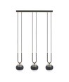 Glam 3 Sort/Stribe pendellampe - Ø14 cm, E14, 230V, uden lyskilde