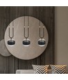 Glam 3 Sort/Stribe pendellampe - Ø14 cm, E14, 230V, uden lyskilde