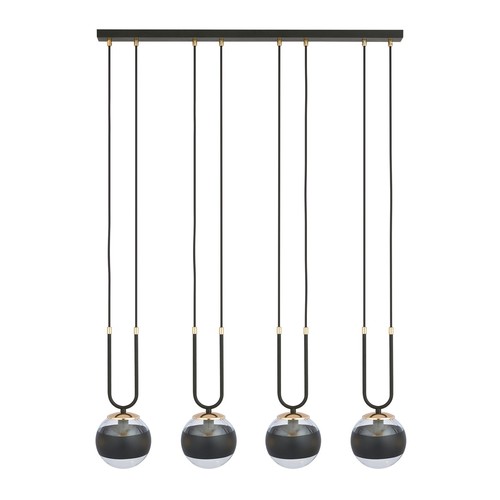 Glam 4 Sort/Stribe pendellampe - Ø14 cm, E14, 230V, uden lyskilde