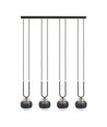Glam 4 Sort/Stribe pendellampe - Ø14 cm, E14, 230V, uden lyskilde