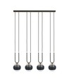Glam 4 Sort/Stribe pendellampe - Ø14 cm, E14, 230V, uden lyskilde
