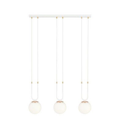 Glam 3 Hvid/Opal pendellampe - Ø15 cm, E14, 230V, uden lyskilde