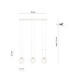 Glam 3 Hvid/Opal pendellampe - Ø15 cm, E14, 230V, uden lyskilde