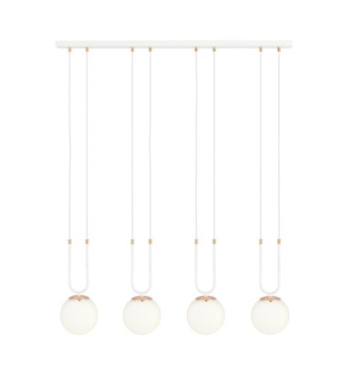 Outlet: Glam 4 Hvid/Opal pendellampe - Ø15 cm, E14, 230V, uden lyskilde