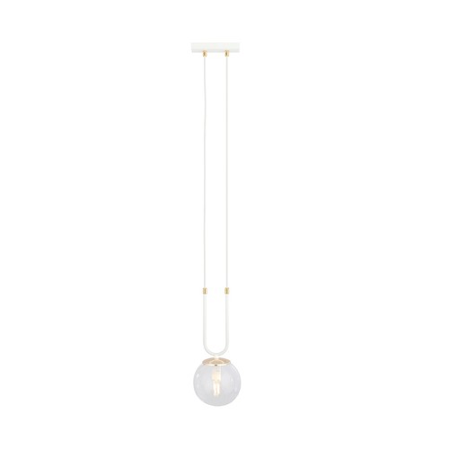 Glam 1 Hvid/Transparent pendellampe - Ø14 cm, E14, 230V, uden lyskilde