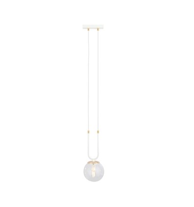 Glam 1 Hvid/Transparent pendellampe - Ø14 cm, E14, 230V, uden lyskilde