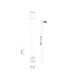 Glam 1 Hvid/Transparent pendellampe - Ø14 cm, E14, 230V, uden lyskilde