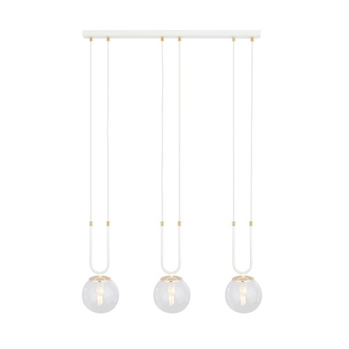 Glam 3 Hvid/Transparent pendellampe - Ø14 cm, E14, 230V, uden lyskilde
