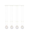 Glam 4 Hvid/Transparent pendellampe - Ø14 cm, E14, 230V, uden lyskilde