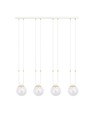 Glam 4 Hvid/Transparent pendellampe - Ø14 cm, E14, 230V, uden lyskilde