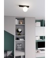 Fit 1 Sort/Opal loftslampe - Ø15 cm, E14, 230V, uden lyskilde