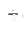 Fit 1 Sort/Opal loftslampe - Ø15 cm, E14, 230V, uden lyskilde