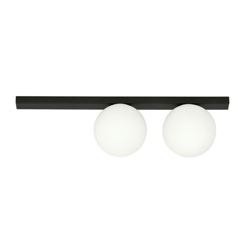 Fit 2 Sort/Opal loftslampe - Ø15 cm, E14, 230V, uden lyskilde